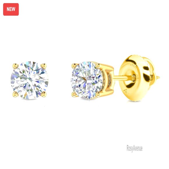 0.5 Carat Lab Grown Diamond Stud Earrings 14k Gold IGI Certified